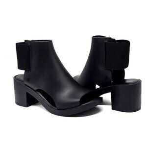 Melissa Women's Elastic Dance Black Ankle Booties Size 8M
